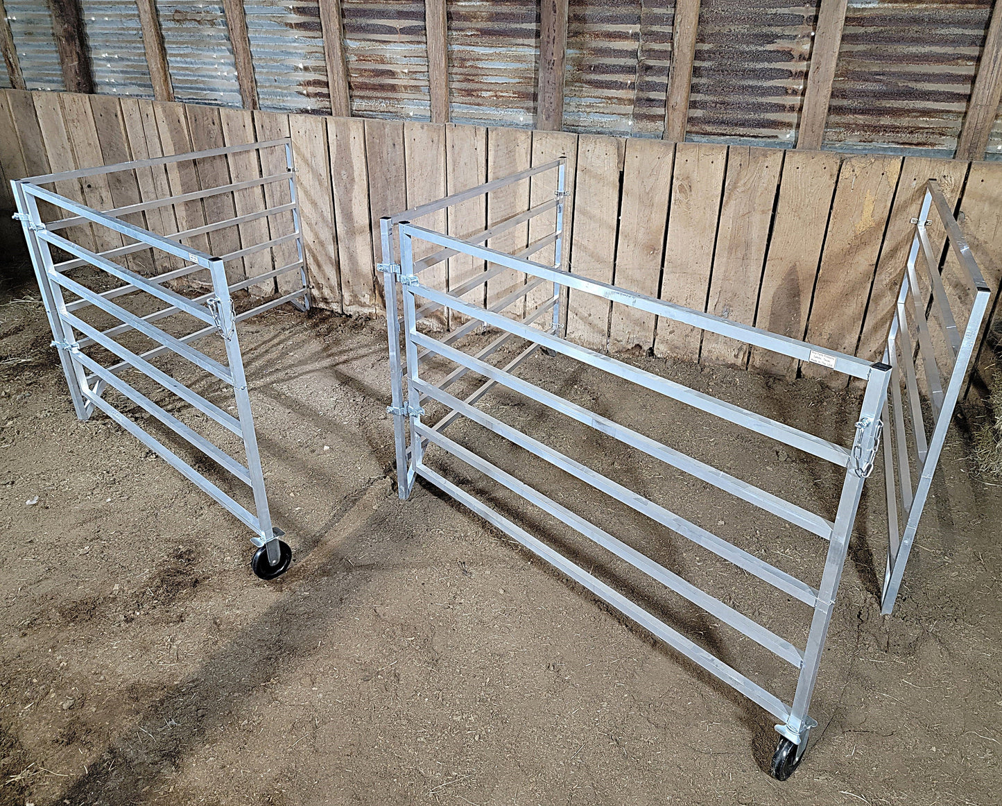 Premium Aluminum 5 Ft X 5 Ft 6 Rail Wall Mounted Starter Stall Kit & or Add-On Kit for Sheep & Goats - Homesteading Supplies for Quail Enthusiasts