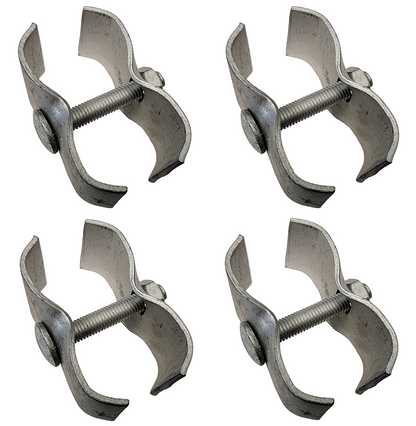 Premium 4 Pack of Galvanized Panel to Panel Clamps for 1 Inch Aluminum Square Tubing - Homesteading Supplies for Quail Enthusiasts