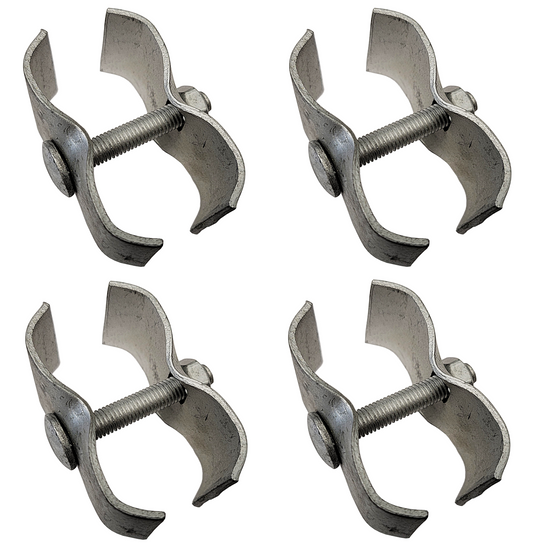 4 Pack of Galvanized Panel to Panel Clamps for 1 Inch Aluminum Square Tubing