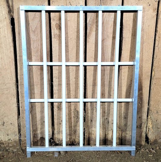 Premium Aluminum 30-Inch-Long by 40-Inch-Tall Sheep & Goat Lamb & Kid Creep Feeding Panel - Homesteading Supplies for Quail Enthusiasts