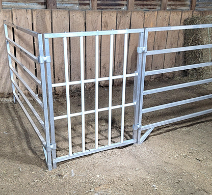 Premium Aluminum 30-Inch-Long by 40-Inch-Tall Sheep & Goat Lamb & Kid Creep Feeding Panel - Homesteading Supplies for Quail Enthusiasts