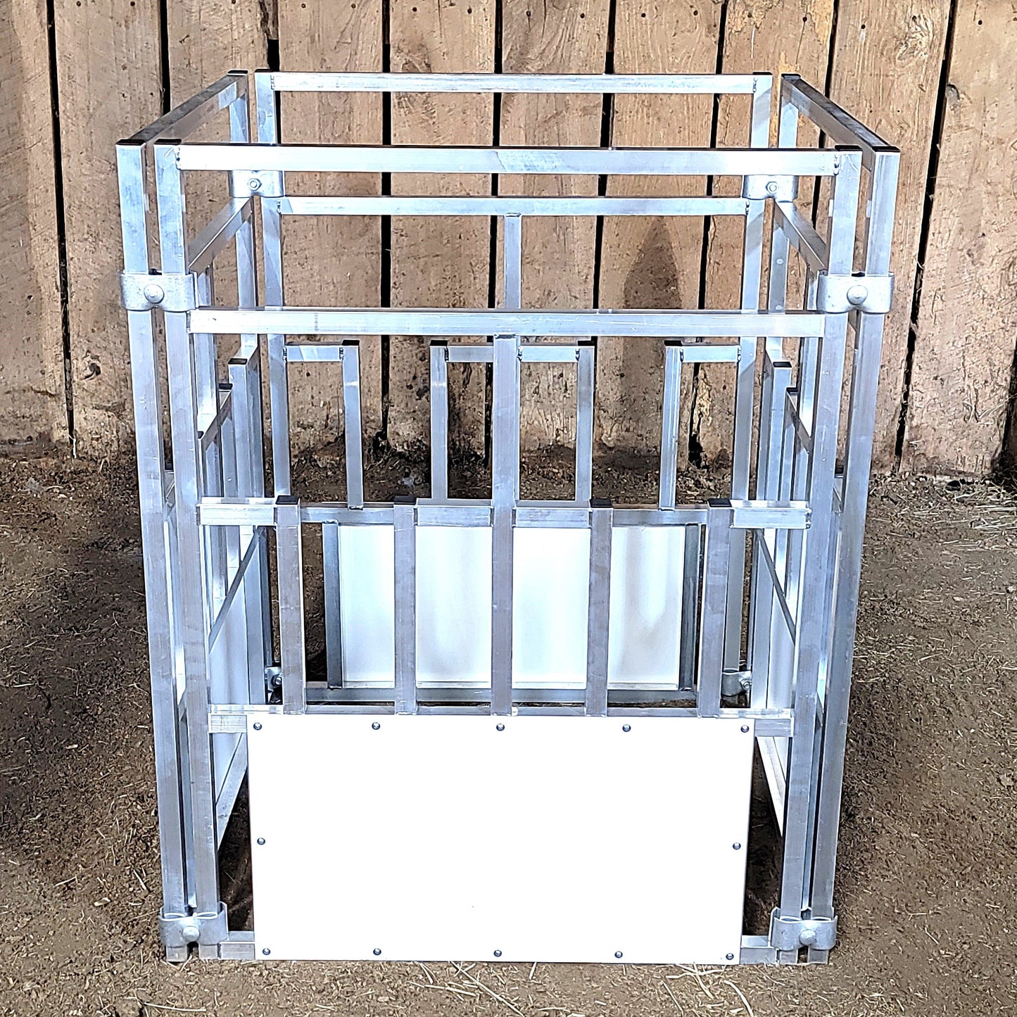 Premium 4 Pack of Aluminum 30" Long by 40" Tall Sheep & Goat Tombstone Style Feeding Panels Square Hay Feeder - Homesteading Supplies for Quail Enthusiasts