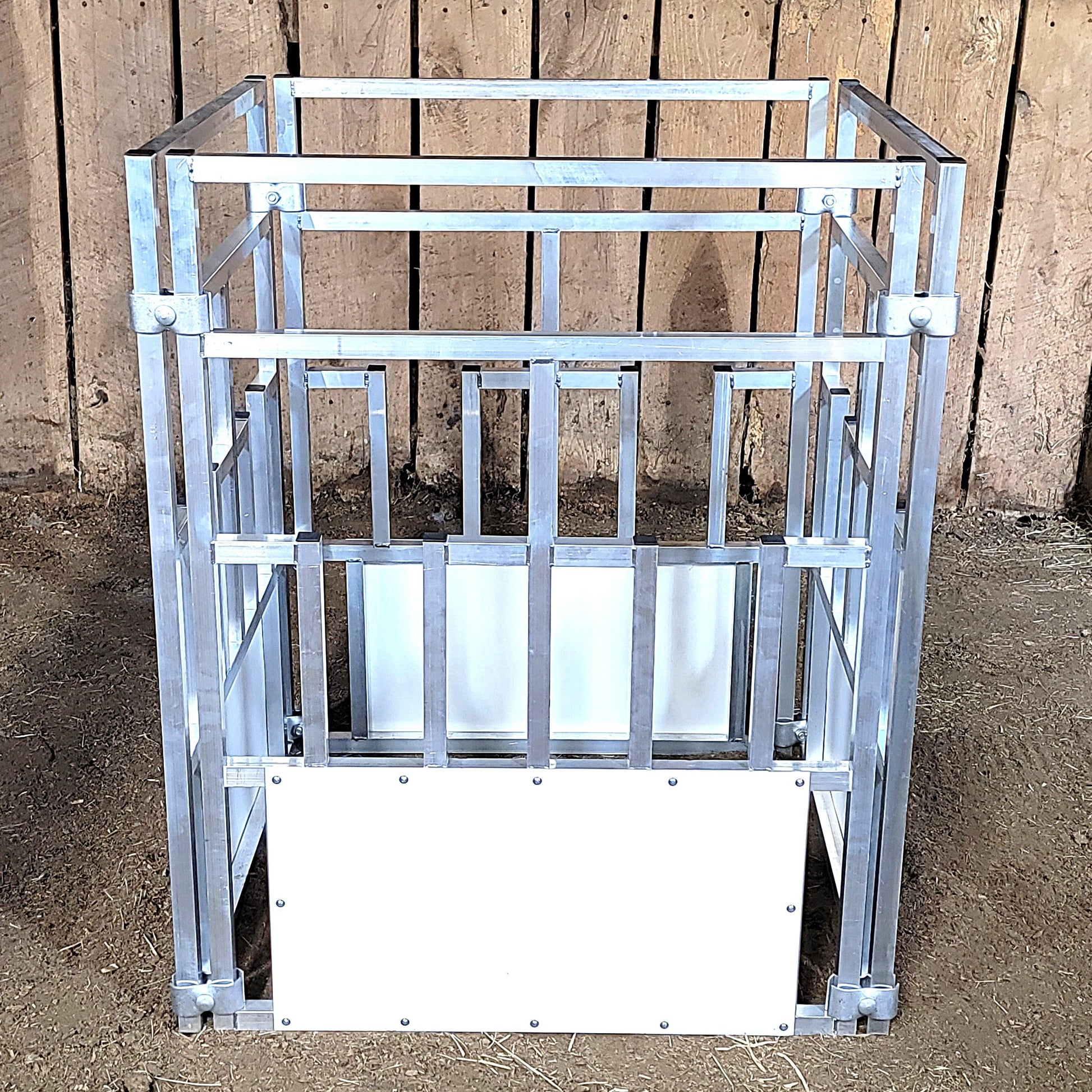 Premium 4 Pack of Aluminum 30" Long by 40" Tall Sheep & Goat Tombstone Style Feeding Panels Square Hay Feeder - Homesteading Supplies for Quail Enthusiasts