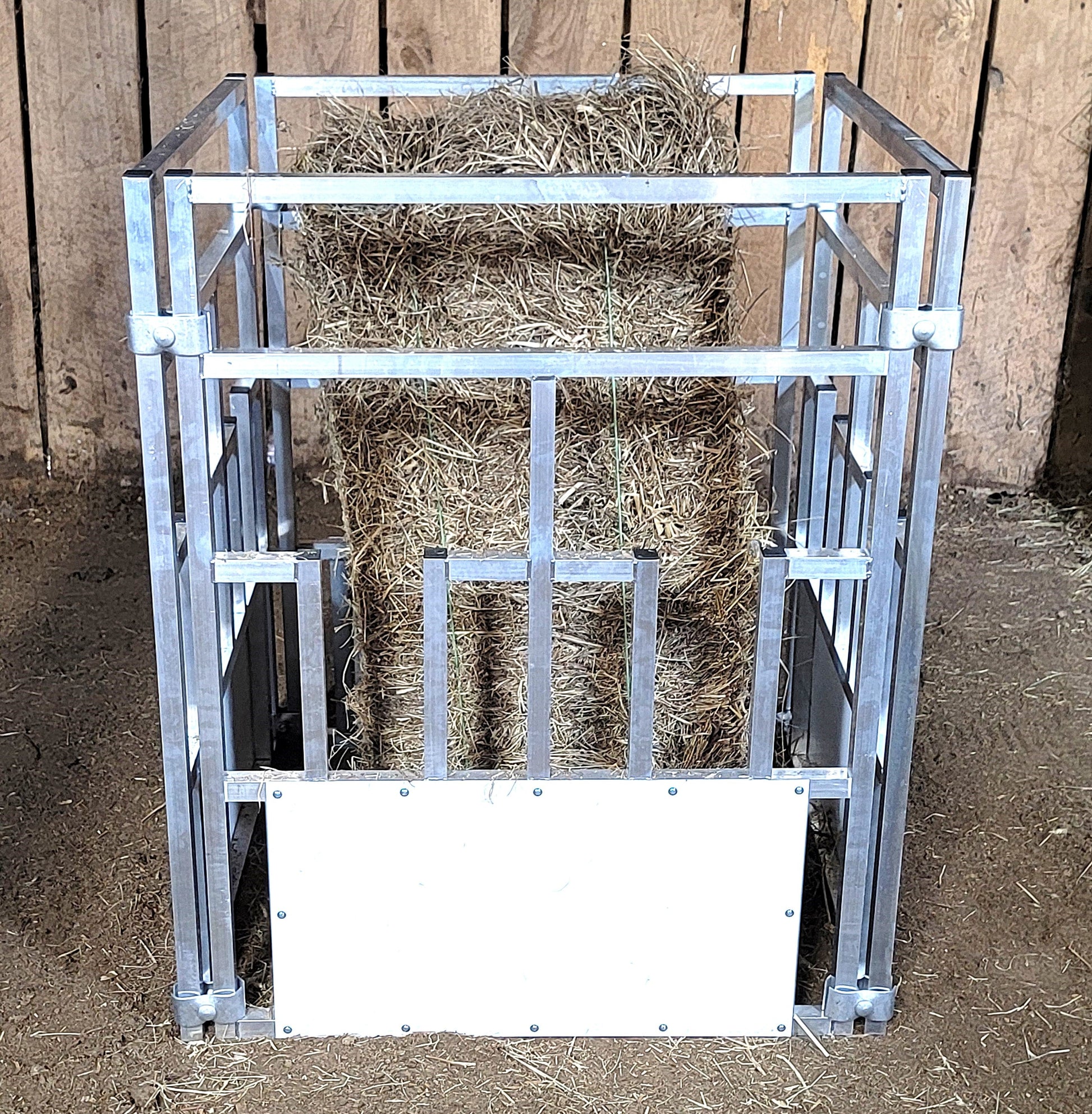 Premium 4 Pack of Aluminum 30" Long by 40" Tall Sheep & Goat Tombstone Style Feeding Panels Square Hay Feeder - Homesteading Supplies for Quail Enthusiasts