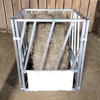 Premium 4 Pack of Aluminum 30" Long by 40" Tall Sheep & Goat Slant Bar Feeding Panels Square Hay Feeder - Homesteading Supplies for Quail Enthusiasts