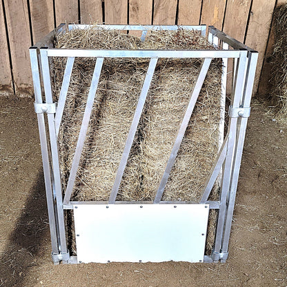 Premium 4 Pack of Aluminum 30" Long by 40" Tall Sheep & Goat Slant Bar Feeding Panels Square Hay Feeder - Homesteading Supplies for Quail Enthusiasts