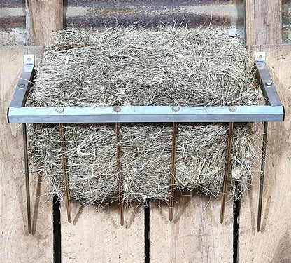 Premium 24 Inch Wall Mounted Sheep & Goat Two Flake Hay Feeder USA Made Aluminum - Homesteading Supplies for Quail Enthusiasts