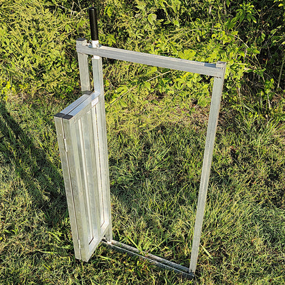 Premium Aluminum 40-Inch-Tall Sheep & Goat Folding Stop Gate for Sorting Alley & Pen Systems - Homesteading Supplies for Quail Enthusiasts
