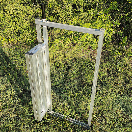 Premium Aluminum 40-Inch-Tall Sheep & Goat Folding Stop Gate for Sorting Alley & Pen Systems - Homesteading Supplies for Quail Enthusiasts