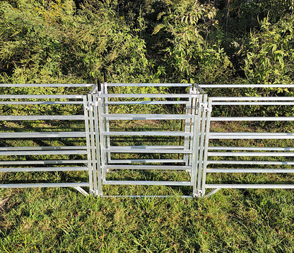 Premium Aluminum 40-Inch-Tall Sheep & Goat 3 Way Sorter gate for Sorting Alley & Pen Systems - Homesteading Supplies for Quail Enthusiasts