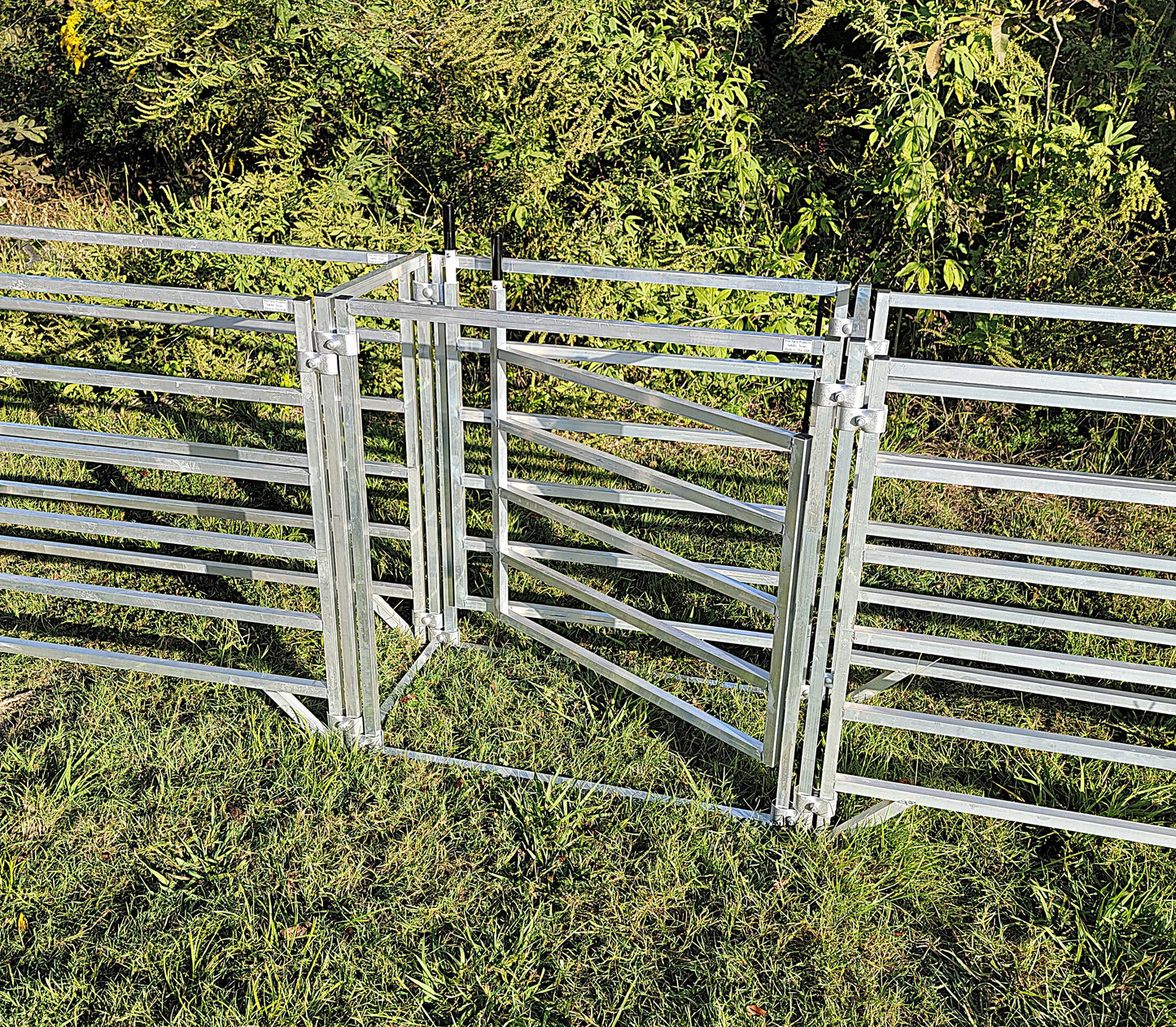 Premium Aluminum 40-Inch-Tall Sheep & Goat 3 Way Sorter gate for Sorting Alley & Pen Systems - Homesteading Supplies for Quail Enthusiasts