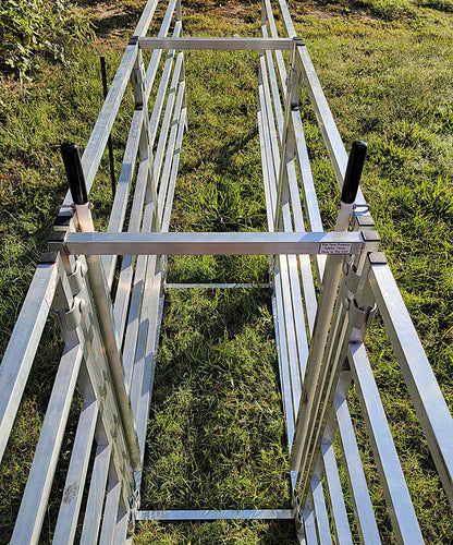Premium Aluminum 40-Inch-Tall Sheep & Goat 3 Way Sorter gate for Sorting Alley & Pen Systems - Homesteading Supplies for Quail Enthusiasts
