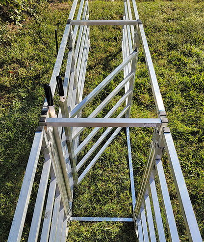Premium Aluminum 40-Inch-Tall Sheep & Goat 3 Way Sorter gate for Sorting Alley & Pen Systems - Homesteading Supplies for Quail Enthusiasts
