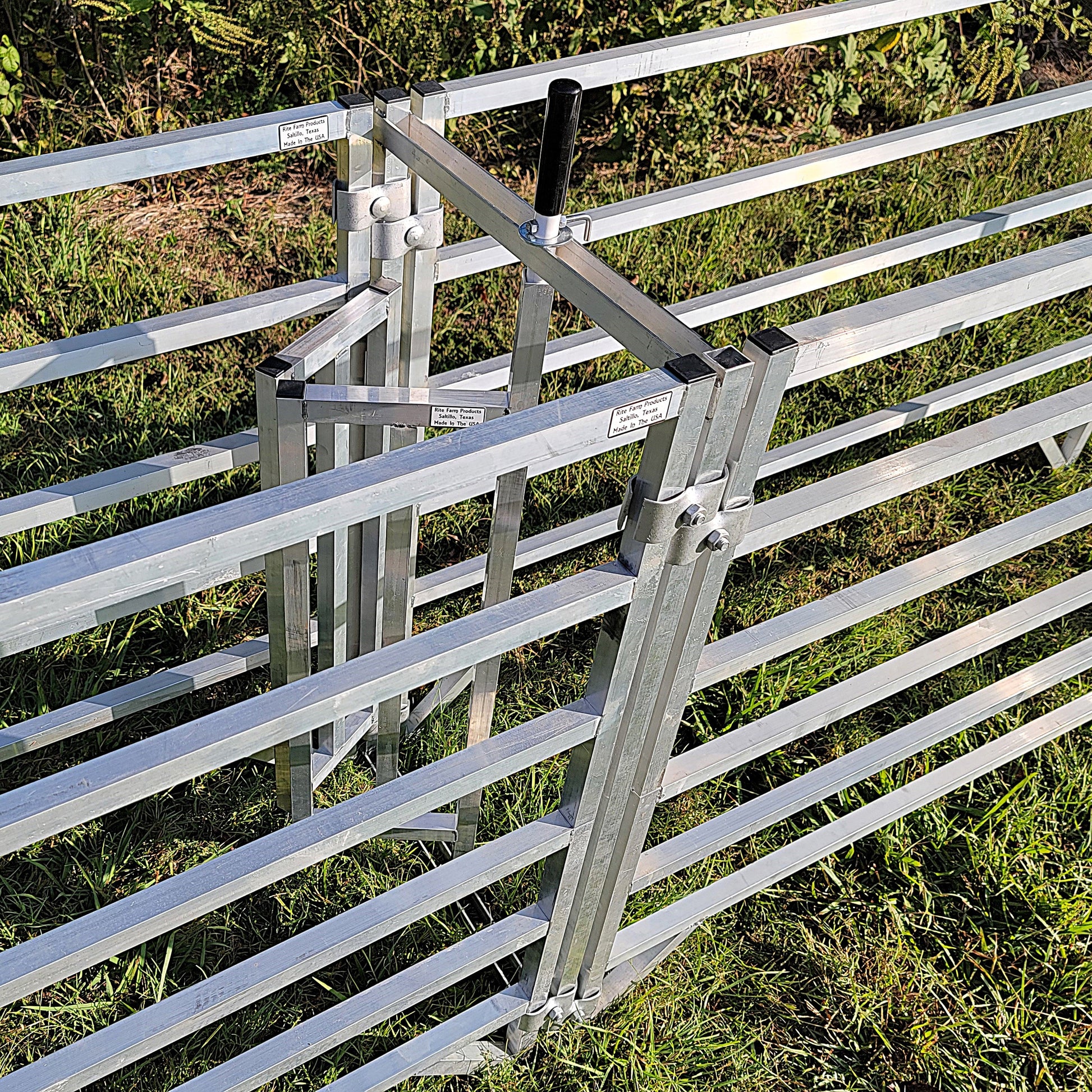 Premium Aluminum 40-Inch-Tall Sheep & Goat Folding Stop Gate for Sorting Alley & Pen Systems - Homesteading Supplies for Quail Enthusiasts