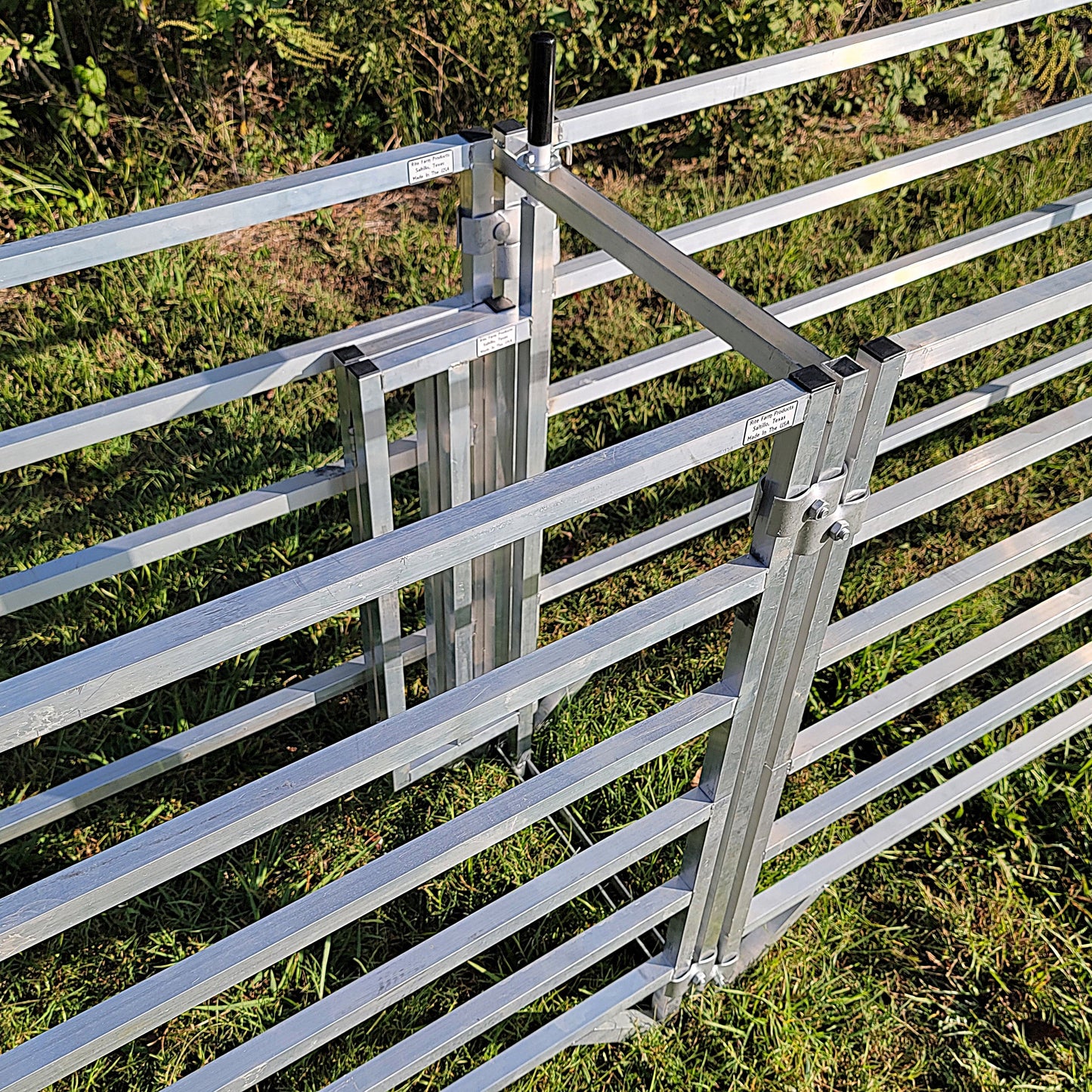 Premium Aluminum 40-Inch-Tall Sheep & Goat Folding Stop Gate for Sorting Alley & Pen Systems - Homesteading Supplies for Quail Enthusiasts