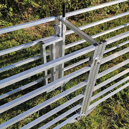 Premium Aluminum 40-Inch-Tall Sheep & Goat Folding Stop Gate for Sorting Alley & Pen Systems - Homesteading Supplies for Quail Enthusiasts