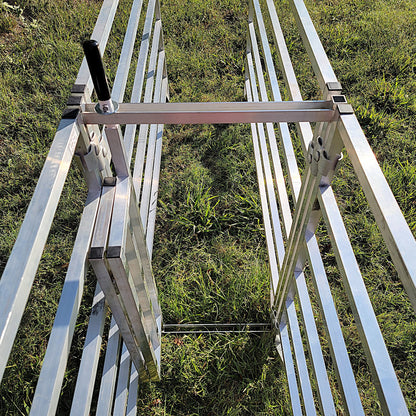 Premium Aluminum 40-Inch-Tall Sheep & Goat Folding Stop Gate for Sorting Alley & Pen Systems - Homesteading Supplies for Quail Enthusiasts