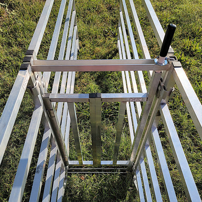 Premium Aluminum 40-Inch-Tall Sheep & Goat Folding Stop Gate for Sorting Alley & Pen Systems - Homesteading Supplies for Quail Enthusiasts