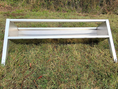 Premium 48 Inch 4 Ft Welded Aluminum Sheep & Goat V Trough Feeder with Anchors USA Made - Homesteading Supplies for Quail Enthusiasts