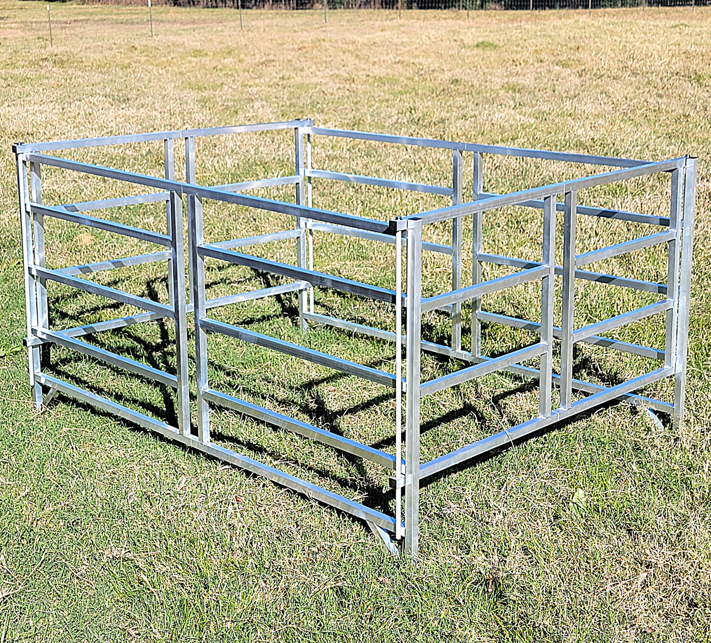 Premium Collapsible Sheep & Goat Aluminum Round Hay Bale Feeder for 4X4, 4X5, & 4X6 Bales Llama Alpaca - Homesteading Supplies for Quail Enthusiasts