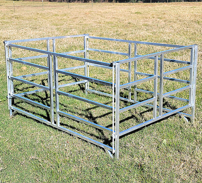 Premium Collapsible Sheep & Goat Aluminum Round Hay Bale Feeder for 4X4, 4X5, & 4X6 Bales Llama Alpaca - Homesteading Supplies for Quail Enthusiasts