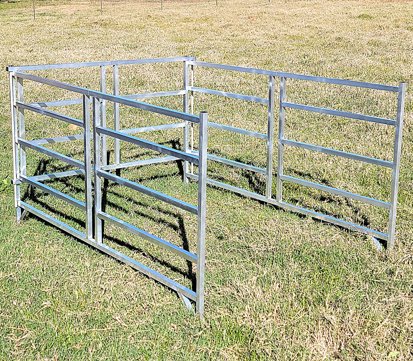 Premium Collapsible Sheep & Goat Aluminum Round Hay Bale Feeder for 4X4, 4X5, & 4X6 Bales Llama Alpaca - Homesteading Supplies for Quail Enthusiasts