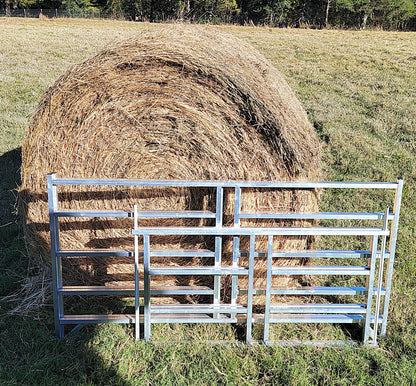 Premium Collapsible Sheep & Goat Aluminum Round Hay Bale Feeder for 4X4, 4X5, & 4X6 Bales Llama Alpaca - Homesteading Supplies for Quail Enthusiasts