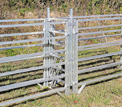 Premium Aluminum 40-Inch-Tall Sheep & Goat Sliding Stop Gate for Sorting Alley & Pen Systems - Homesteading Supplies for Quail Enthusiasts