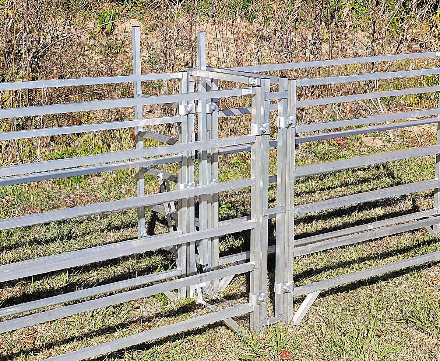Premium Aluminum 40-Inch-Tall Sheep & Goat Sliding Stop Gate for Sorting Alley & Pen Systems - Homesteading Supplies for Quail Enthusiasts