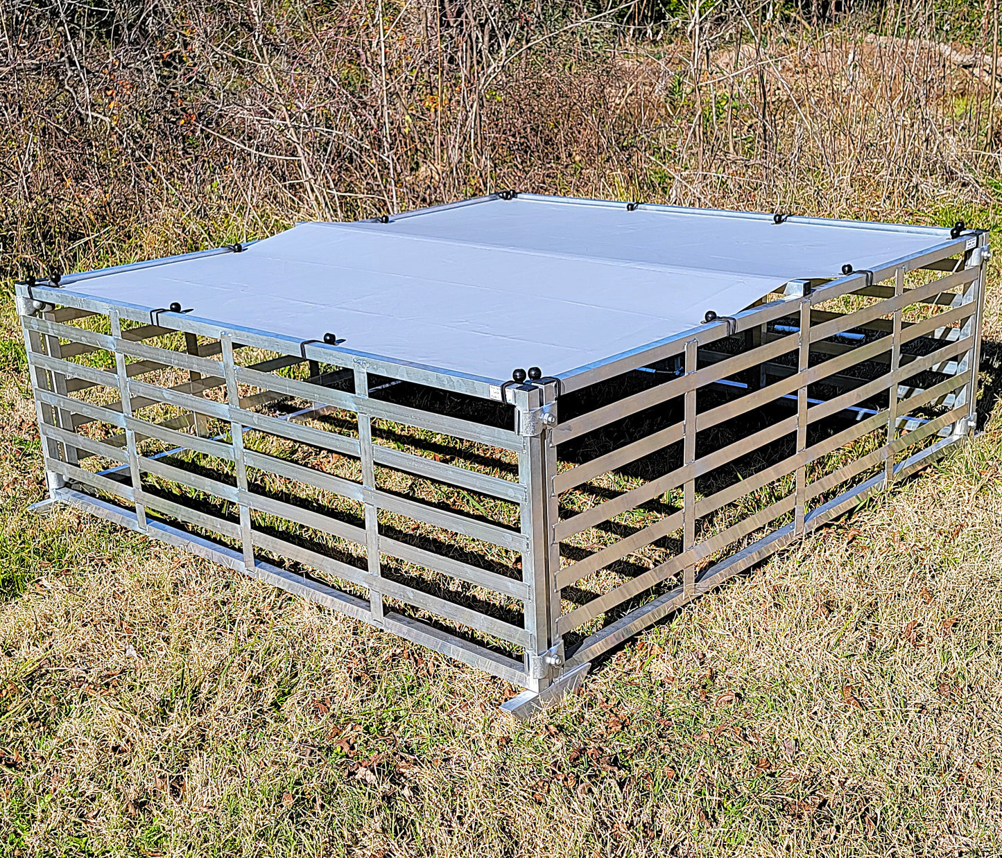 Rite Farm Products Aluminum 5'X5' Mobile Broiler Chicken Tractor Coop Poultry Meat Bird