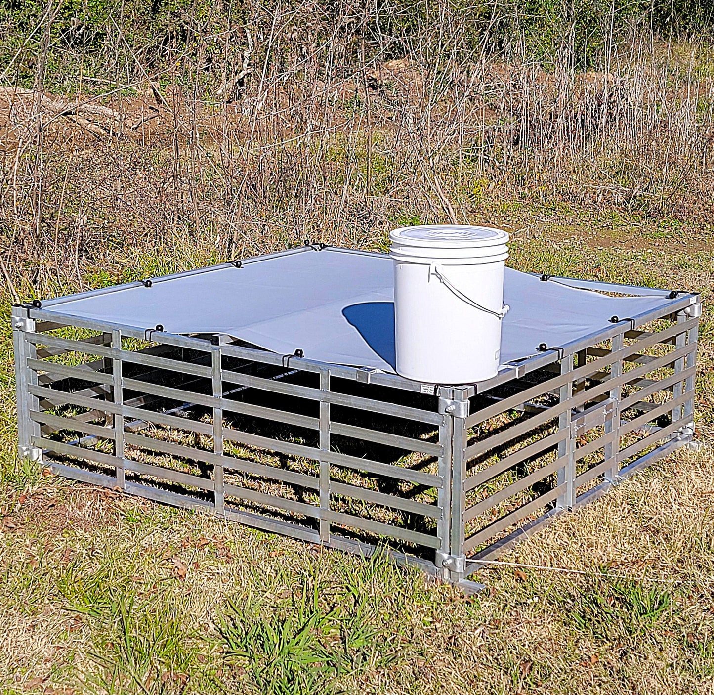 Rite Farm Products Aluminum 5'X5' Mobile Broiler Chicken Tractor Coop Poultry Meat Bird