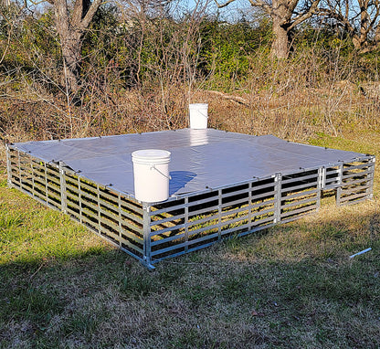 Rite Farm Products Aluminum 10'X10' Mobile Broiler Chicken Tractor Coop Poultry Meat Bird