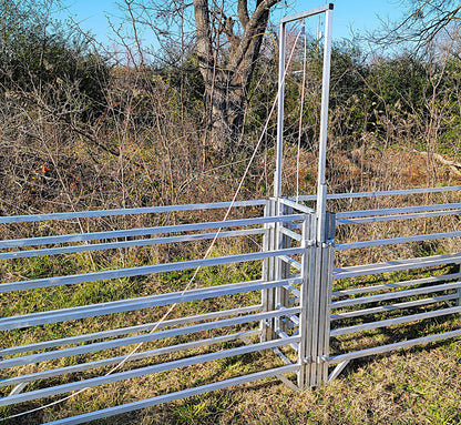 Premium Aluminum 80-Inch-Tall Sheep & Goat Guillotine Stop Gate for Sorting Alley & Pen Systems - Homesteading Supplies for Quail Enthusiasts