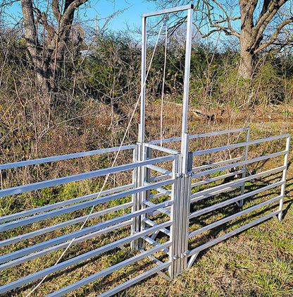 Premium Aluminum 80-Inch-Tall Sheep & Goat Guillotine Stop Gate for Sorting Alley & Pen Systems - Homesteading Supplies for Quail Enthusiasts