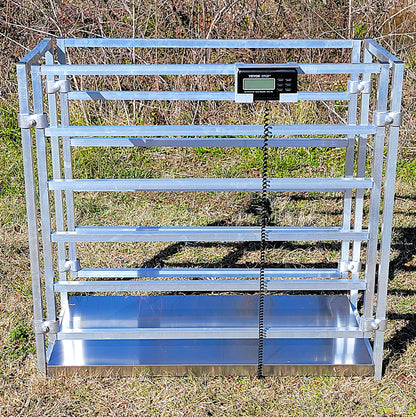 Premium Aluminum 40-Inch-Tall Sheep & Goat Digital Weight Scale for Sorting Alley & Pen Systems - Homesteading Supplies for Quail Enthusiasts
