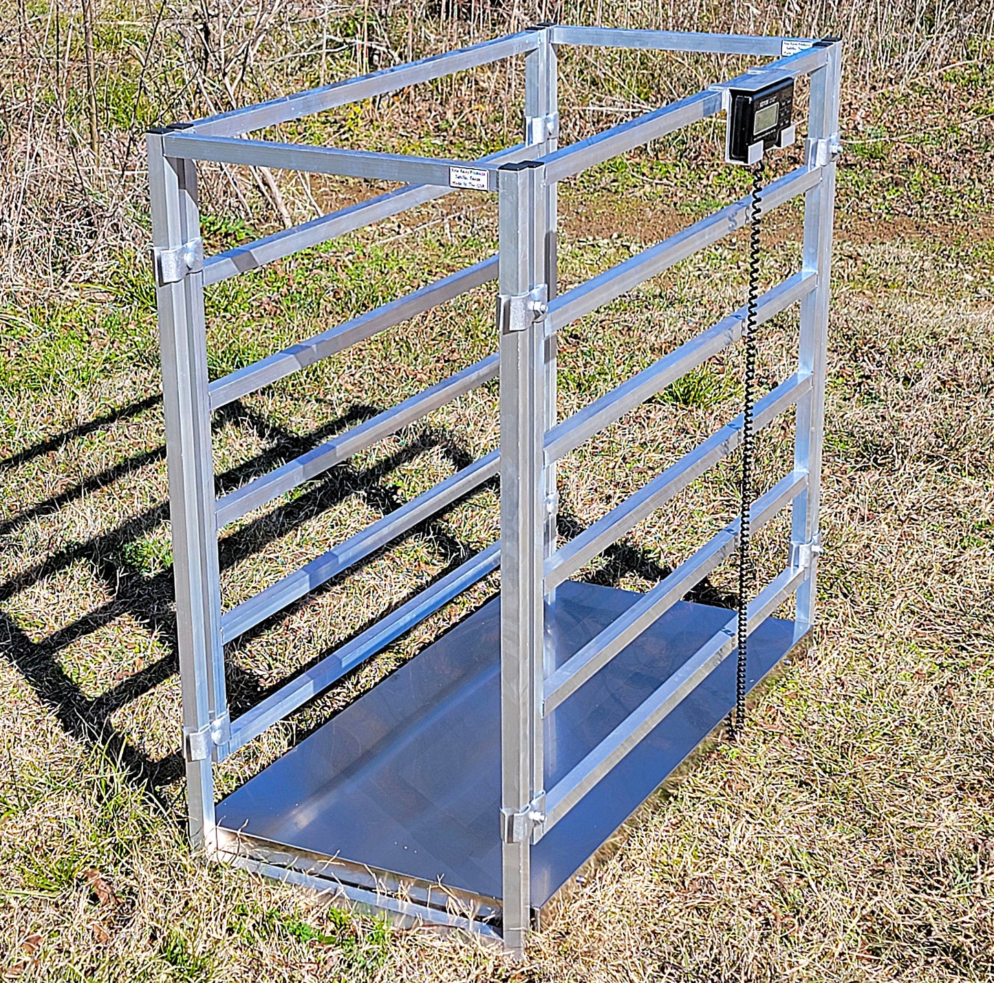 Premium Aluminum 40-Inch-Tall Sheep & Goat Digital Weight Scale for Sorting Alley & Pen Systems - Homesteading Supplies for Quail Enthusiasts