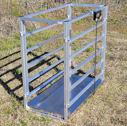 Premium Aluminum 40-Inch-Tall Sheep & Goat Digital Weight Scale for Sorting Alley & Pen Systems - Homesteading Supplies for Quail Enthusiasts