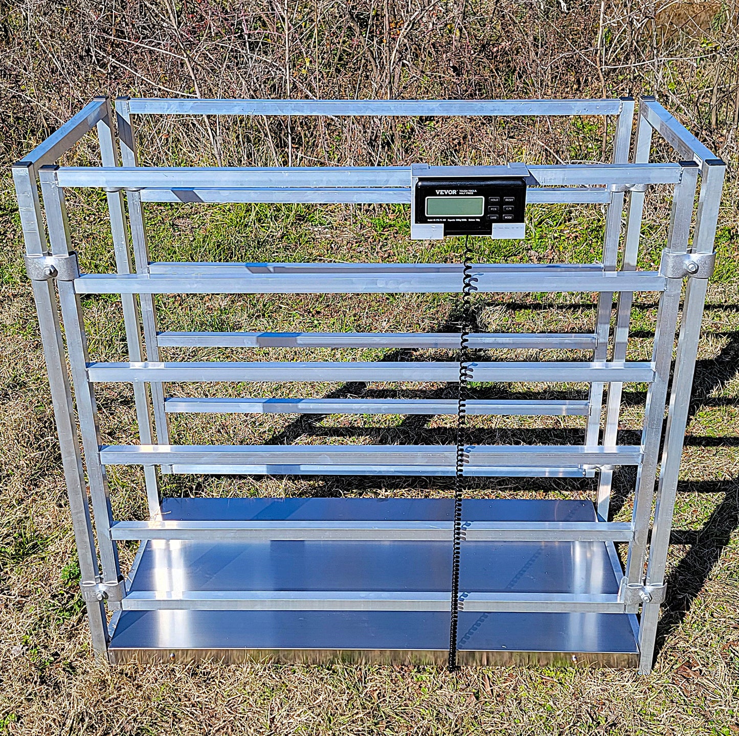 Premium Aluminum 40-Inch-Tall Sheep & Goat Digital Weight Scale for Sorting Alley & Pen Systems - Homesteading Supplies for Quail Enthusiasts