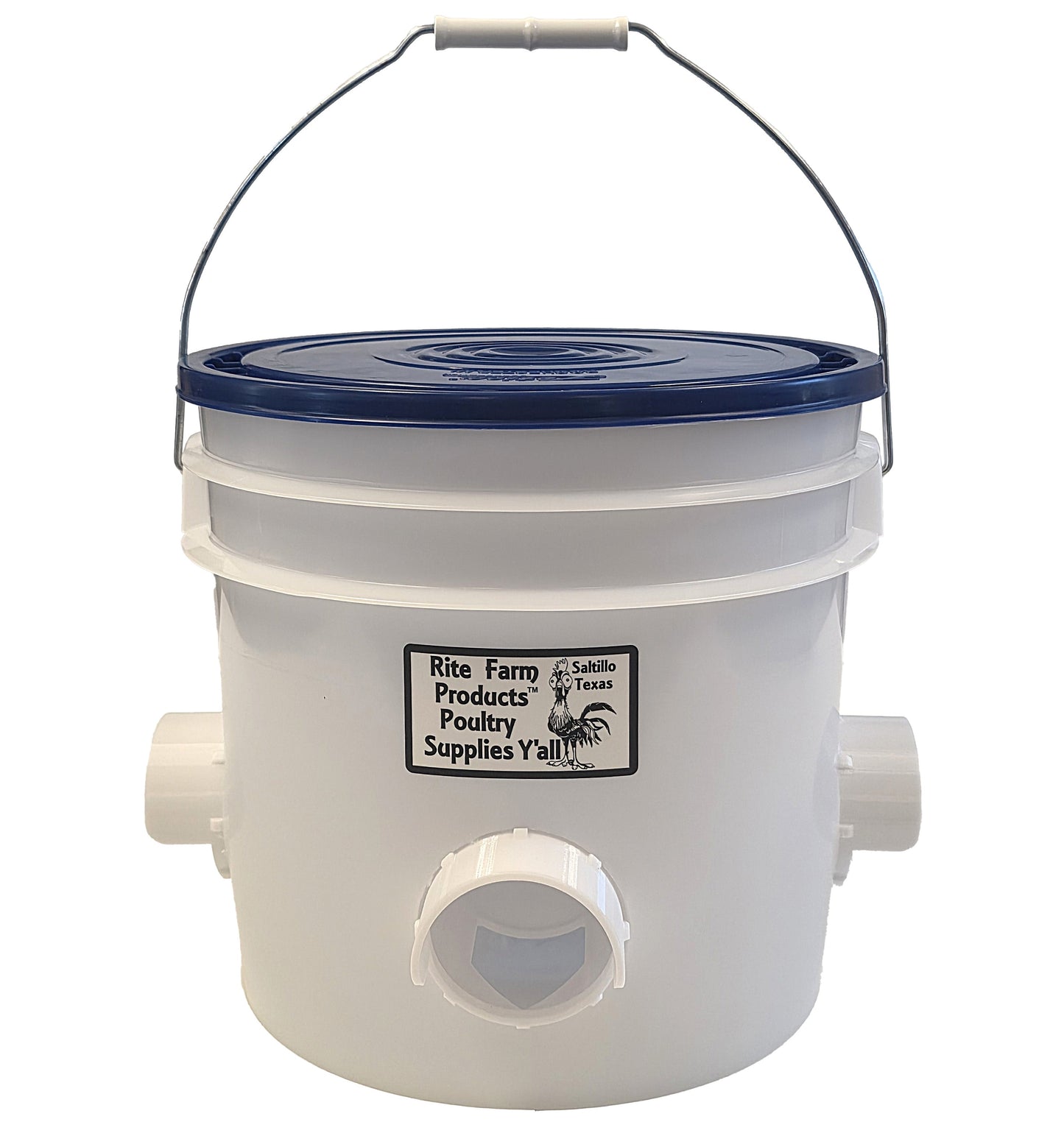 Premium Made In the USA 22 Pound Capacity Automatic Chicken Feeder 4 Port Poultry Feeder - Bird Keeping Supplies for Quail Enthusiasts