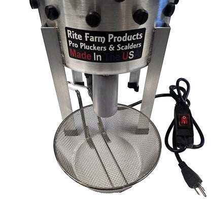 COMBO Rite Farm Products Pro USA Quail Plucker & 4 Gallon 120 Volt, 1,000-Watt Quail Scalder