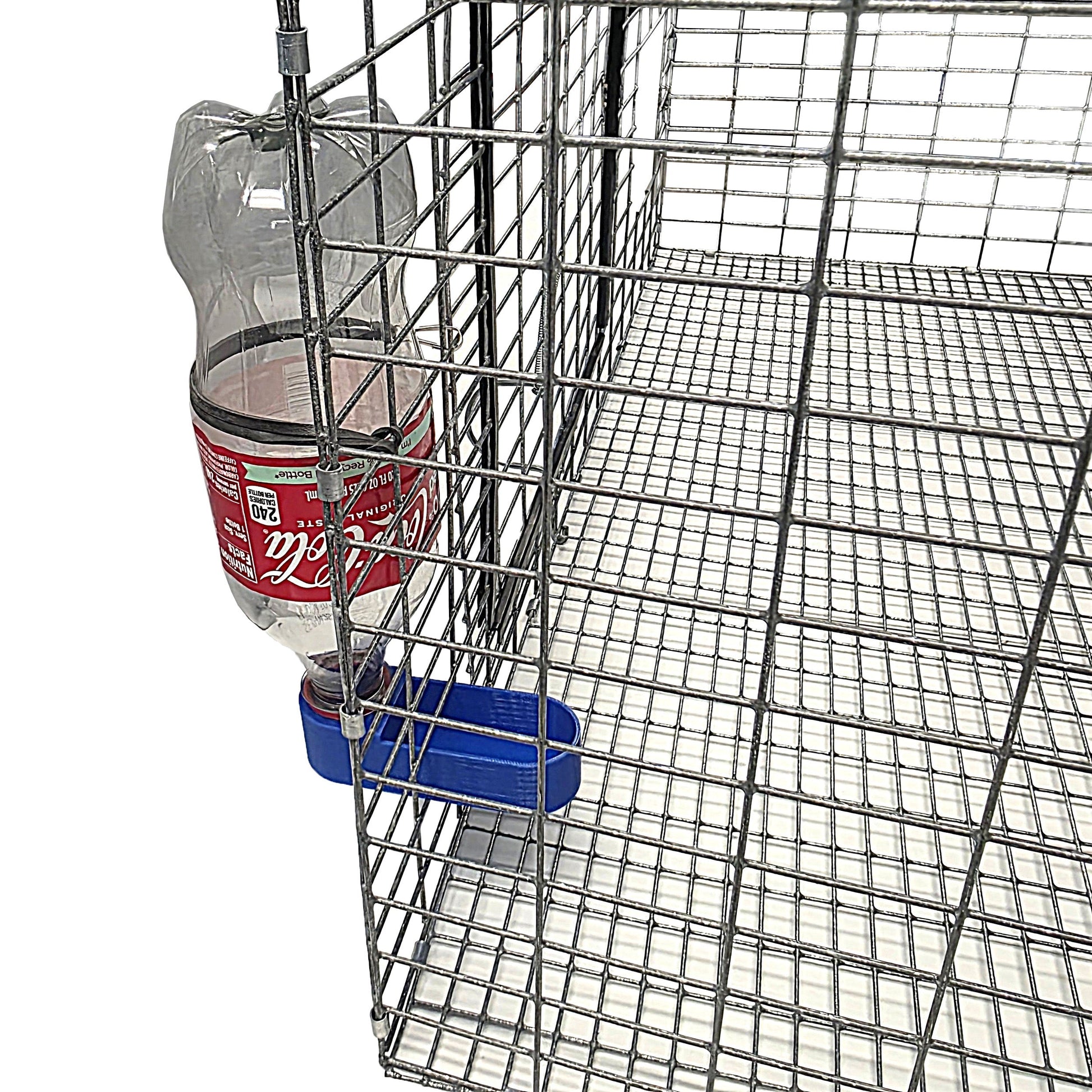 Premium Soda Pop Water Bottle Bird Drinker Cups & Mounting Bands with Clasp Made in Texas USA - Bird Keeping Supplies for Quail Enthusiasts