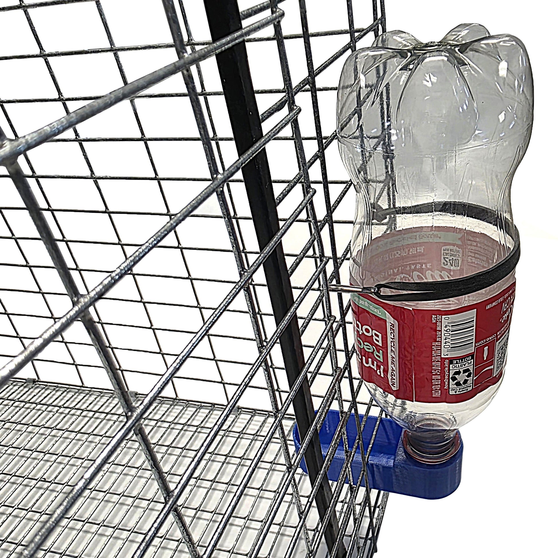 Premium Soda Pop Water Bottle Bird Drinker Cups & Mounting Bands with Clasp Made in Texas USA - Bird Keeping Supplies for Quail Enthusiasts