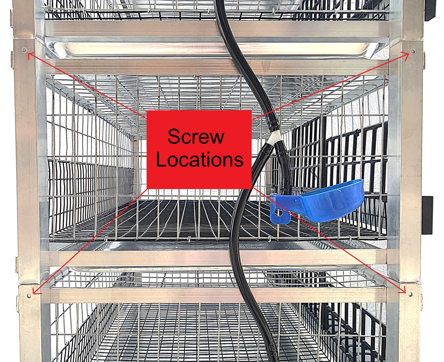 Quail Town Cages by Rite Farm Products - Pro Modular Quail Grow Out & Layer Cage Tower System Transparent Reservoir