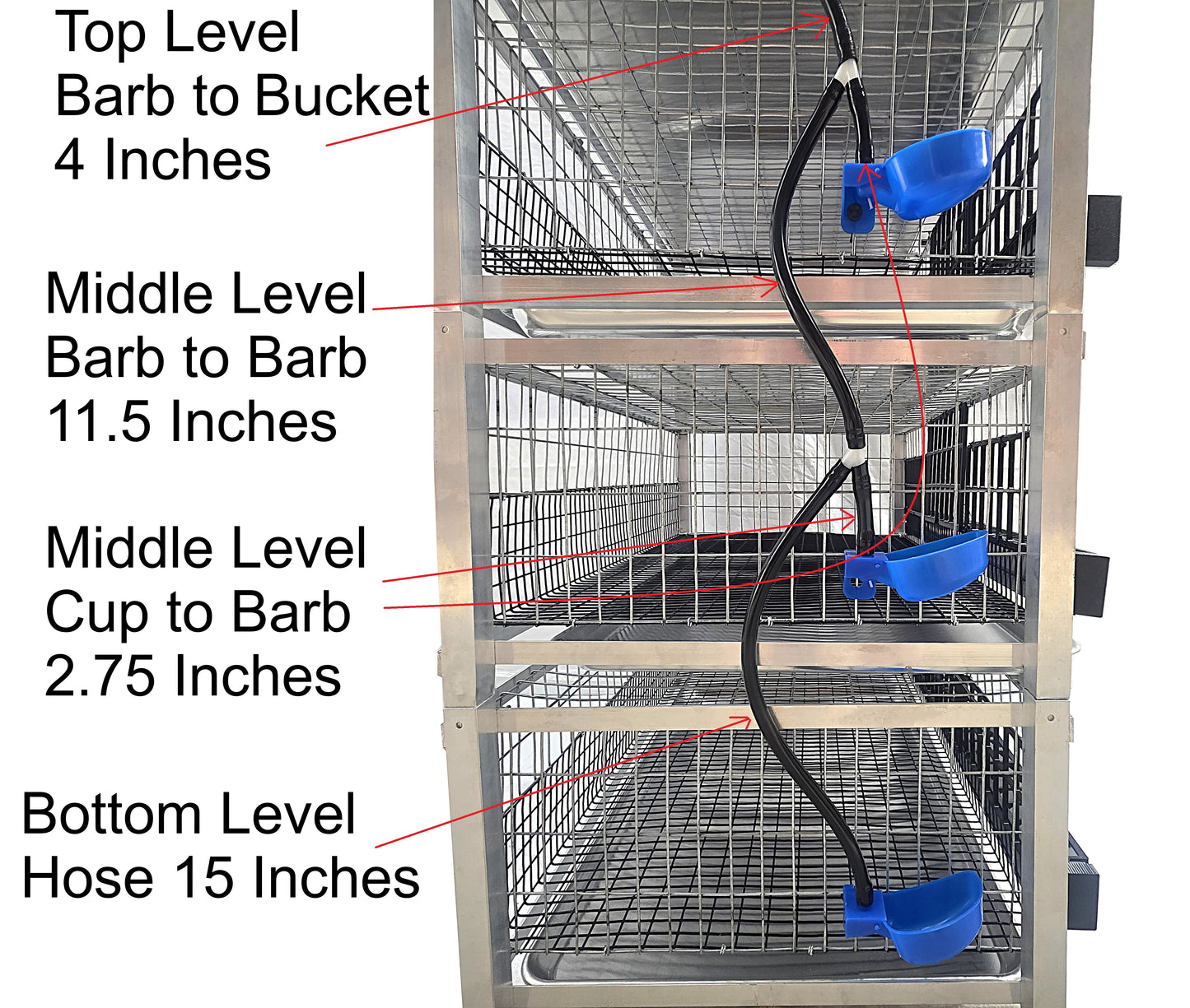 Quail Town Cages by Rite Farm Products - Pro Modular Quail Grow Out & Layer Cage Tower System Transparent Reservoir