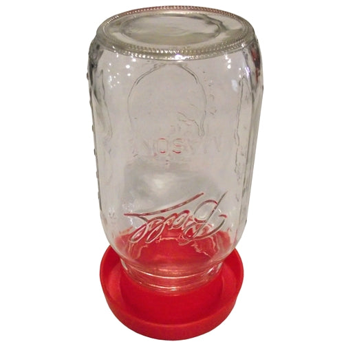 Premium Rite Farm Products Quail & Bantam Chick Safety Waterer Base & Quart Jar - Bird Keeping Supplies for Quail Enthusiasts