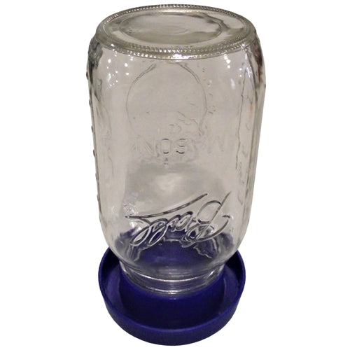 Premium Rite Farm Products Quail & Bantam Chick Safety Waterer Base & Quart Jar - Bird Keeping Supplies for Quail Enthusiasts