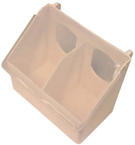 Premium Plastic 2 Hole Quail, Pigeon, Dove, Bird Feeder Outside Of Cage Fill - Bird Keeping Supplies for Quail Enthusiasts