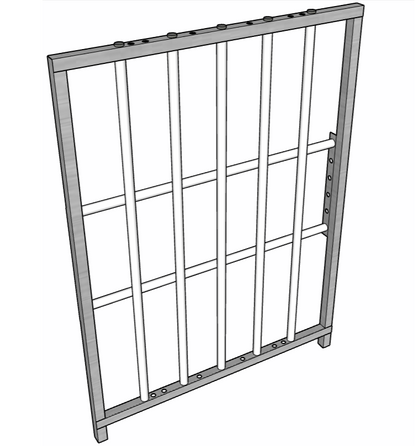 Premium Aluminum 30-Inch-Long by 40-Inch-Tall Sheep & Goat Lamb & Kid Creep Feeding Panel - Homesteading Supplies for Quail Enthusiasts