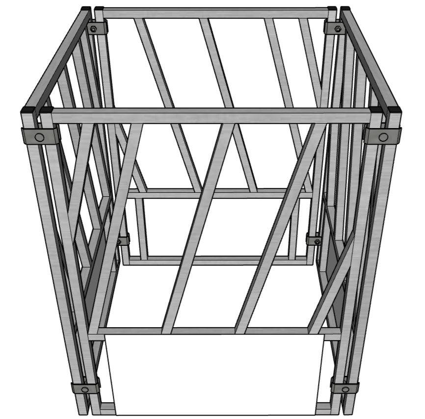 Premium 4 Pack of Aluminum 30" Long by 40" Tall Sheep & Goat Slant Bar Feeding Panels Square Hay Feeder - Homesteading Supplies for Quail Enthusiasts