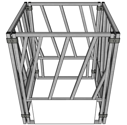 Premium 4 Pack of Aluminum 30" Long by 40" Tall Sheep & Goat Slant Bar Feeding Panels Square Hay Feeder - Homesteading Supplies for Quail Enthusiasts